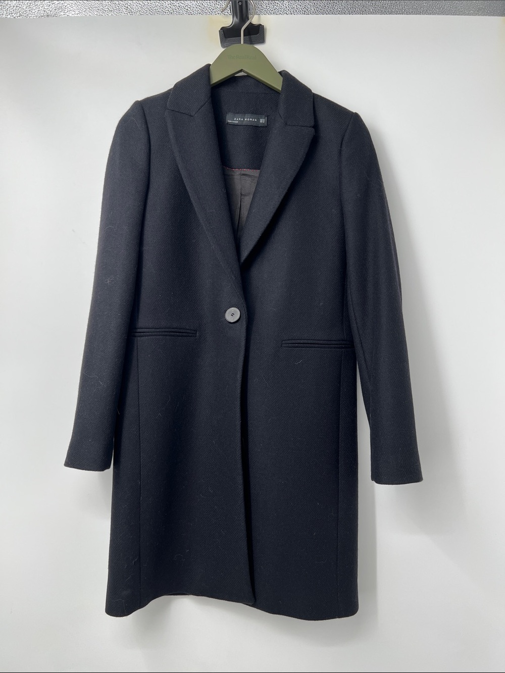 Zara Black Single-Button Trench Coat